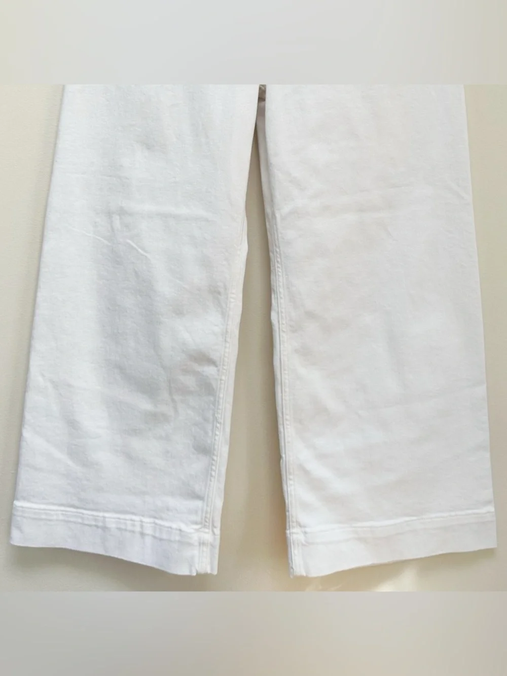 Anthropologie Maeve The Colette Crop Wide-Leg High Rise Jeans in White size 30 - Picture 5 of 14